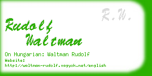 rudolf waltman business card